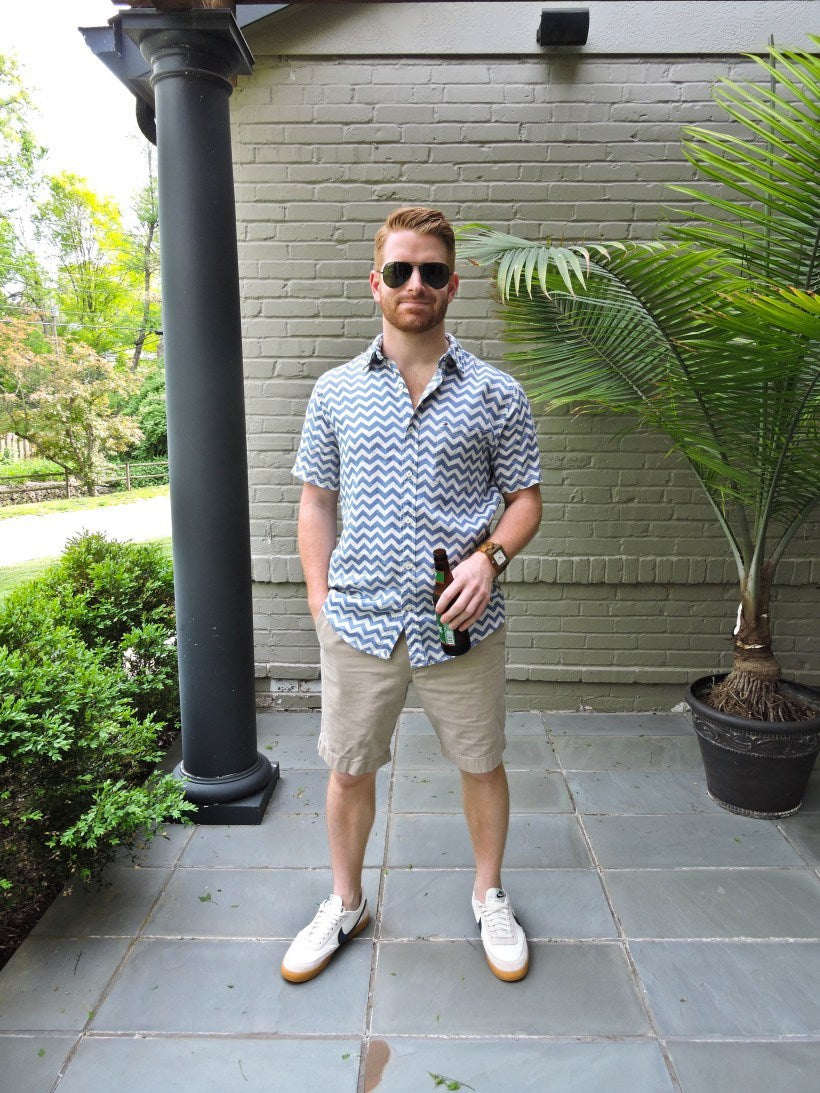Striped Ripple Shirts Short Sleeve Shirt