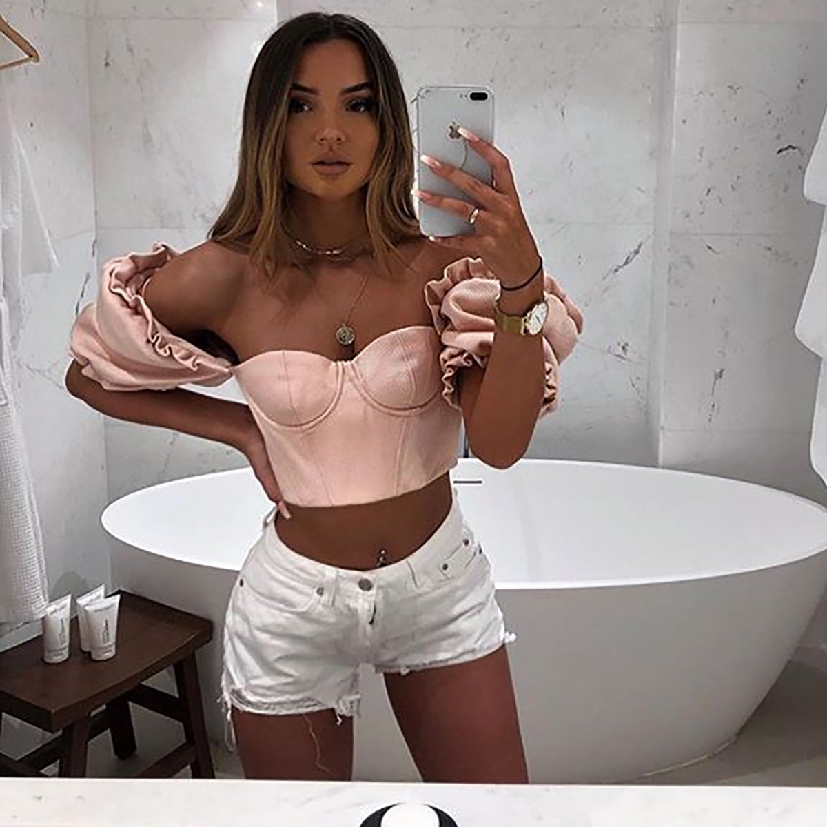 PUFF TUBE SHOULDER TOP