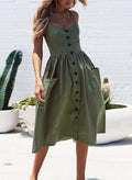 Midi Button Dress