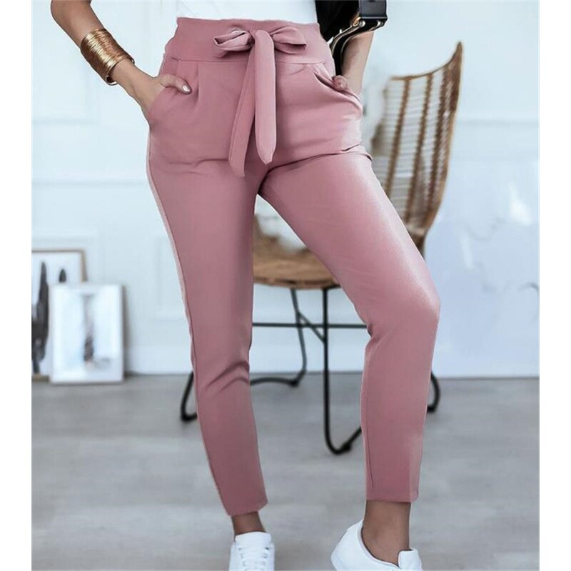 Solid Color Pencil Pants