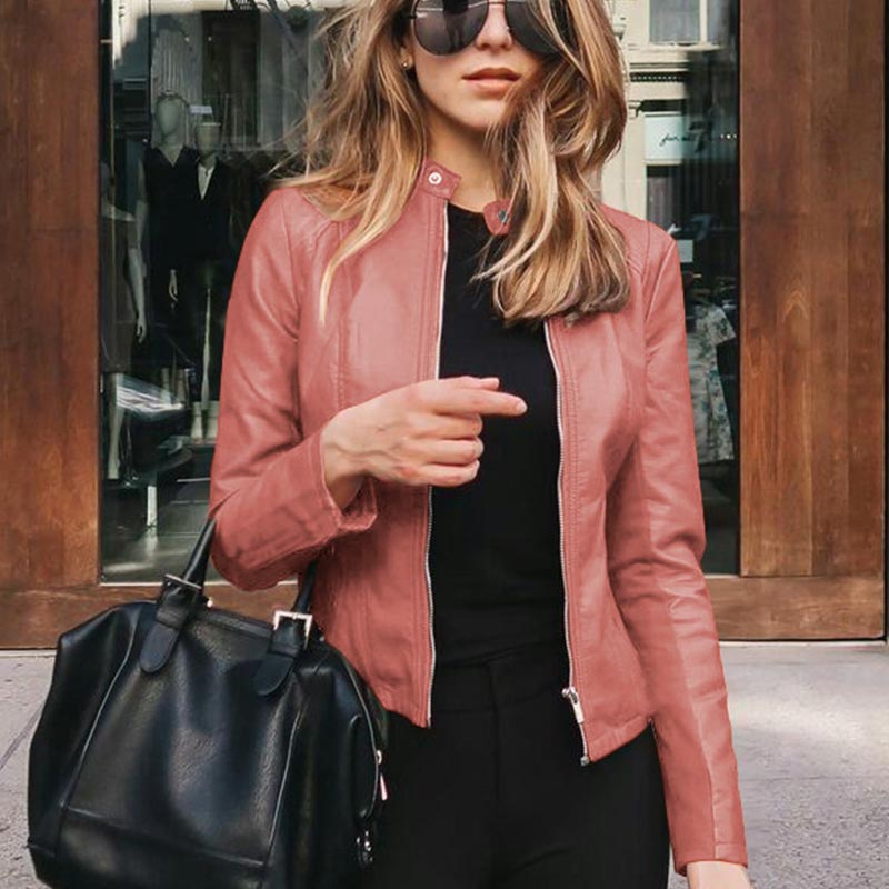 Jacket Short Faux Leather Suit