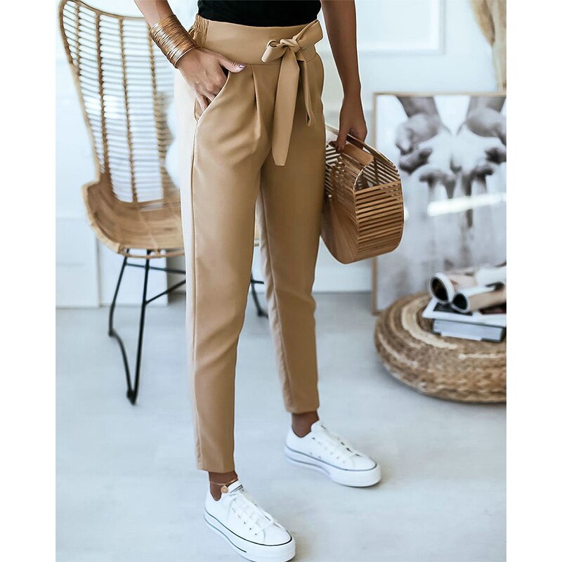 Solid Color Pencil Pants