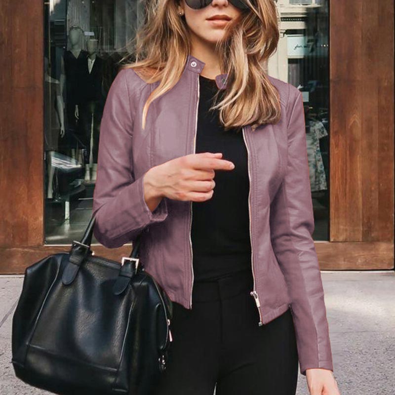 Jacket Short Faux Leather Suit