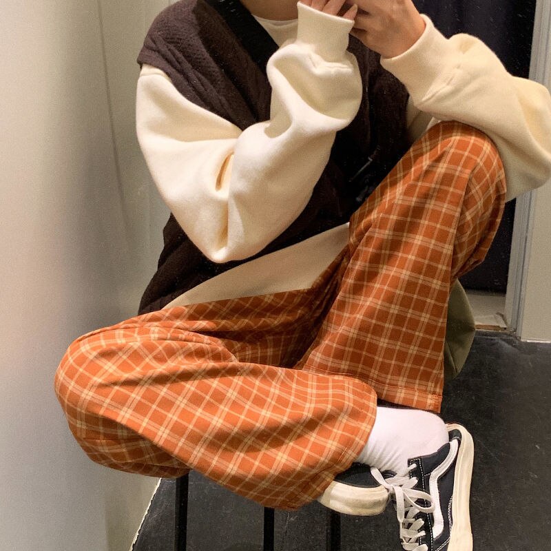 Oversize Checkered Pants