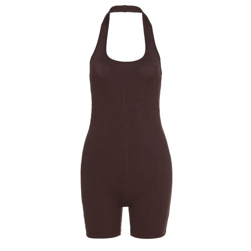 Solid Backless Bodycon