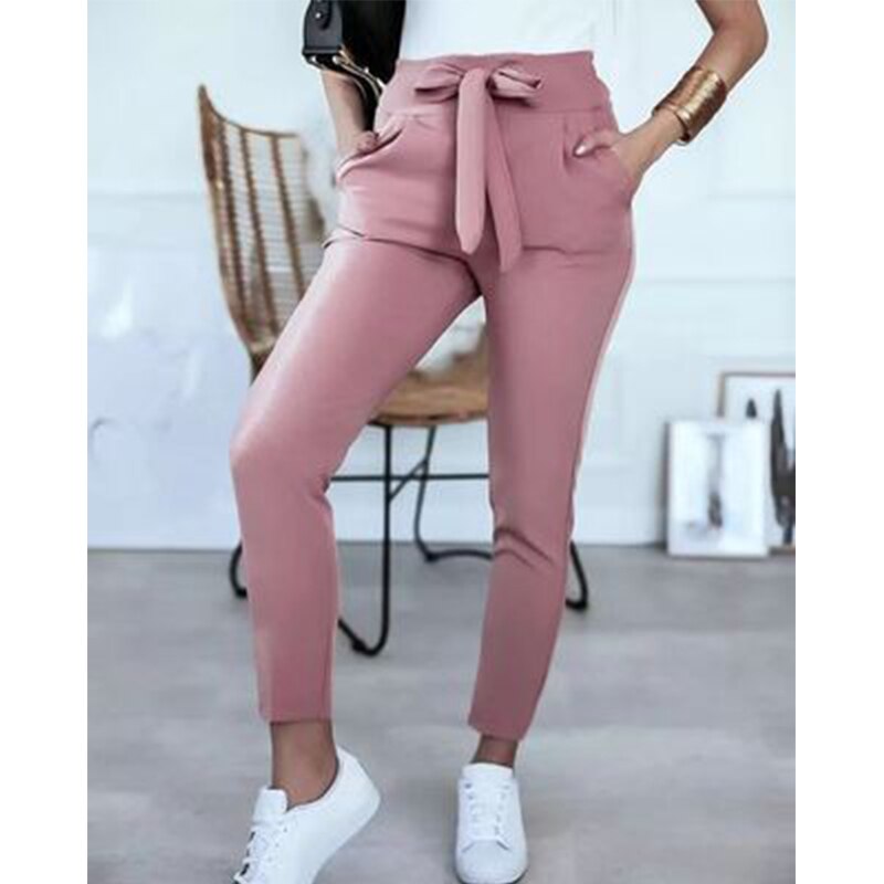 Solid Color Pencil Pants