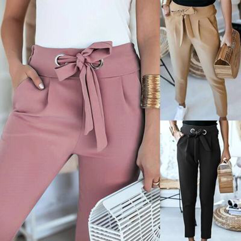 Solid Color Pencil Pants