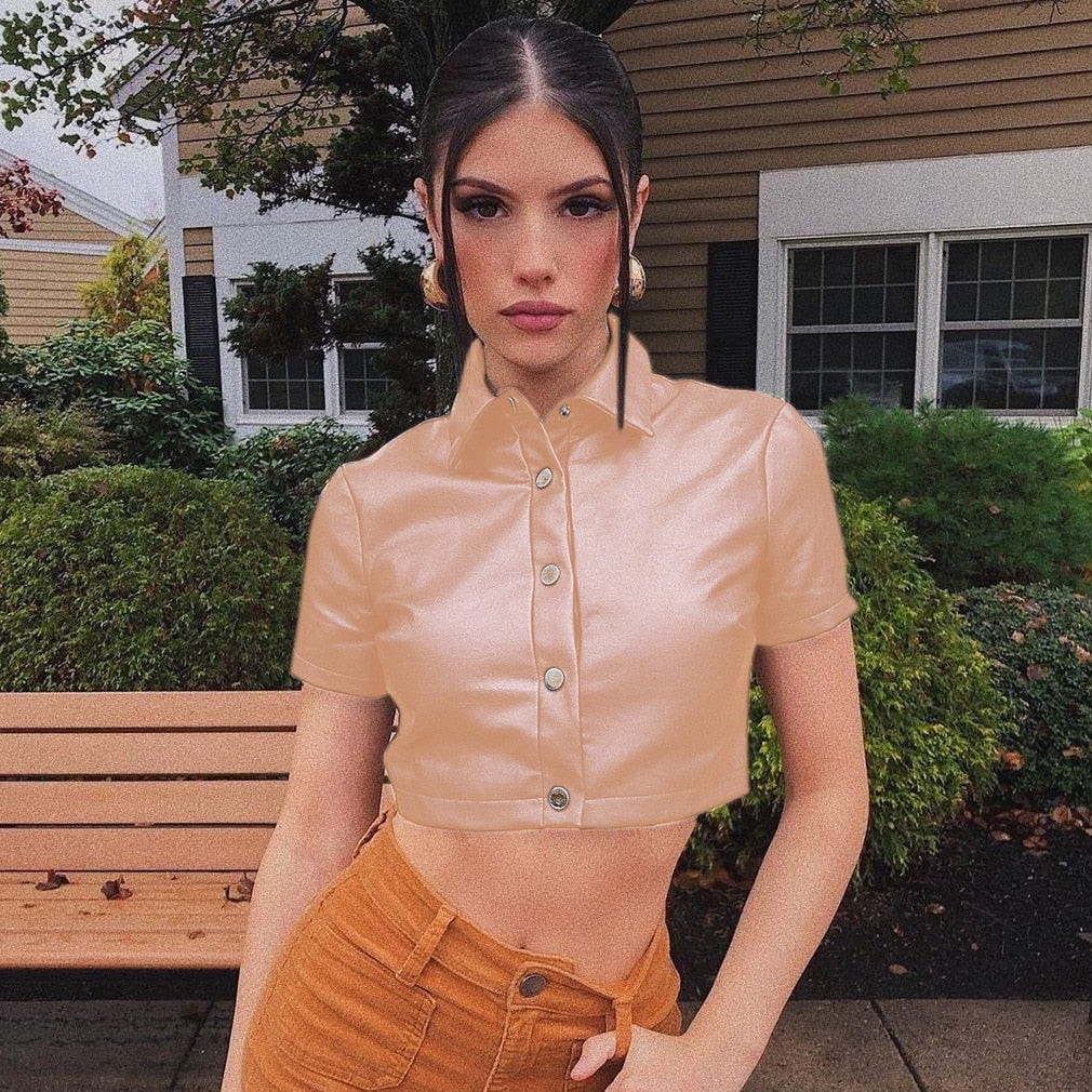 Summer Pu Faux Leather Button