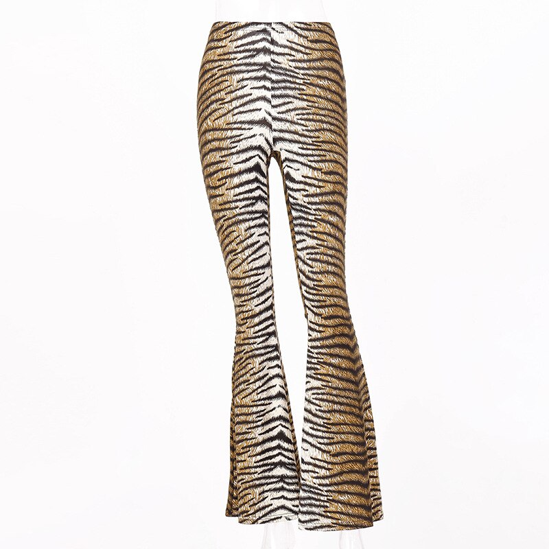 leopard print flare leggings