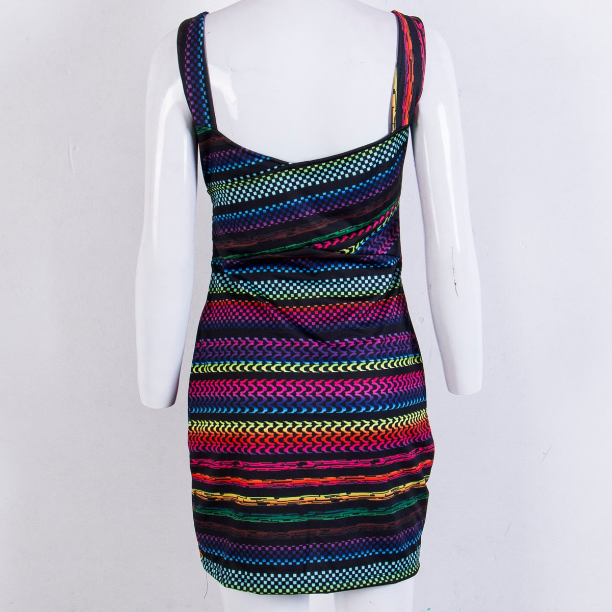 Strips Short Mini Dress