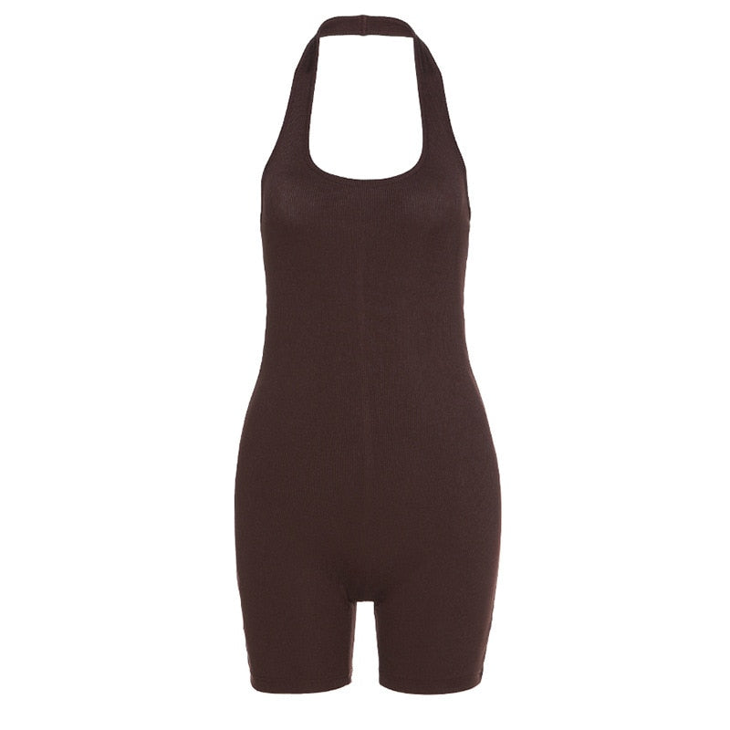 Solid Backless Bodycon