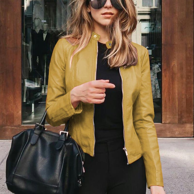 Jacket Short Faux Leather Suit