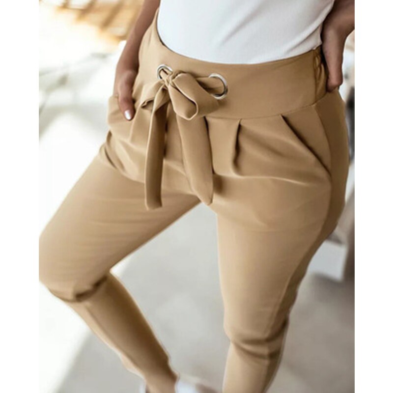 Solid Color Pencil Pants