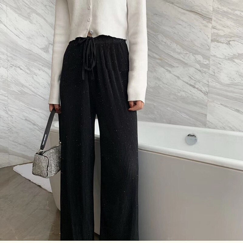 Casual Elastic High Waist Loose Pants