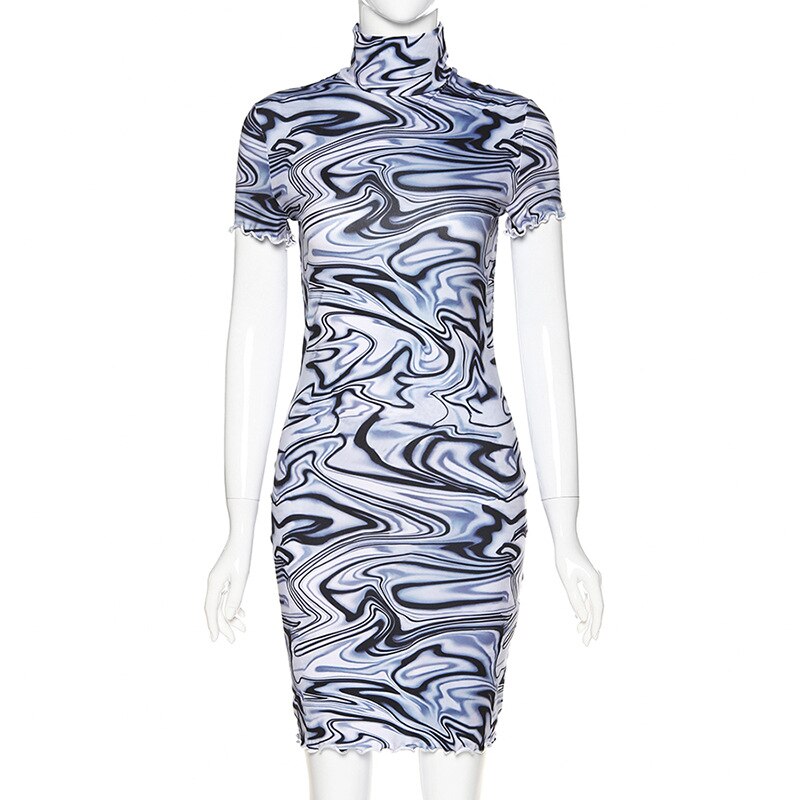 sleeve turtleneck elegant club mini dresses