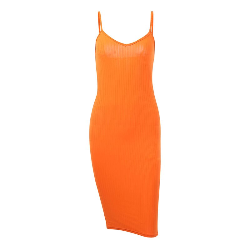 High Waist V-Neck Backless Dress