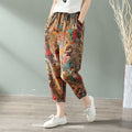 Printed Cotton Linen Harem Pants