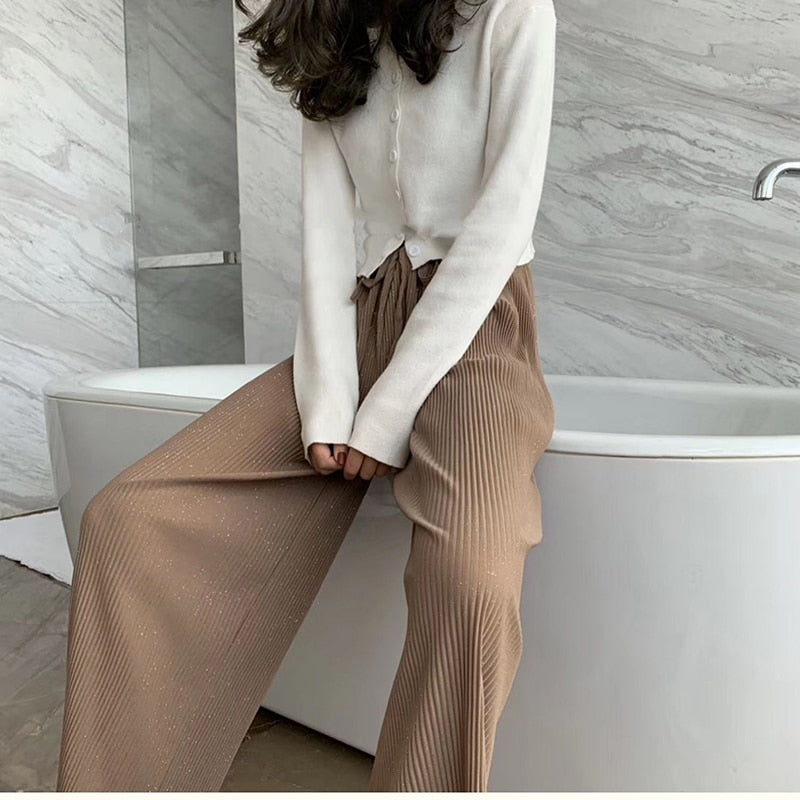 Casual Elastic High Waist Loose Pants