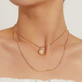 Geometric Pearl Necklace