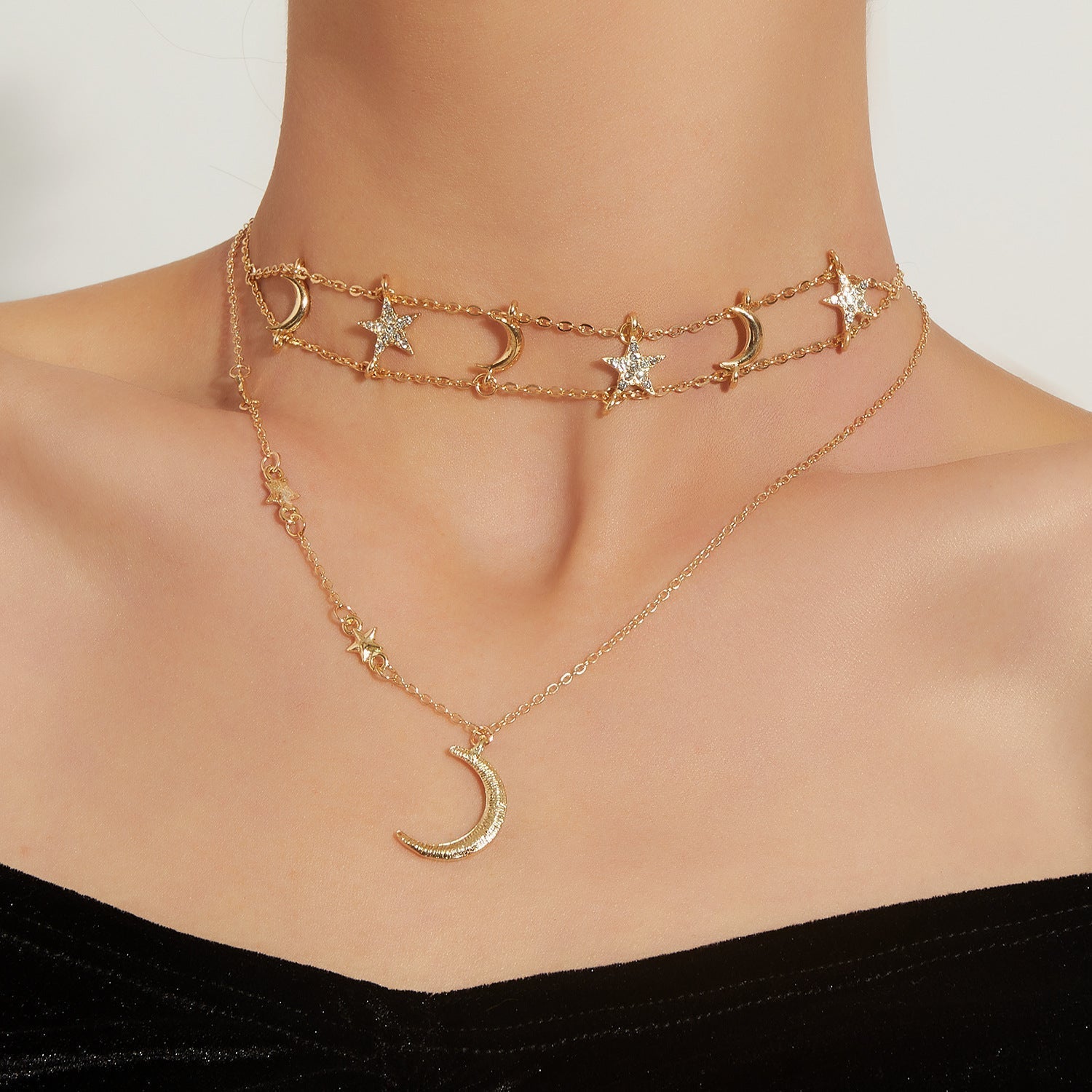 Star and Moon Necklace