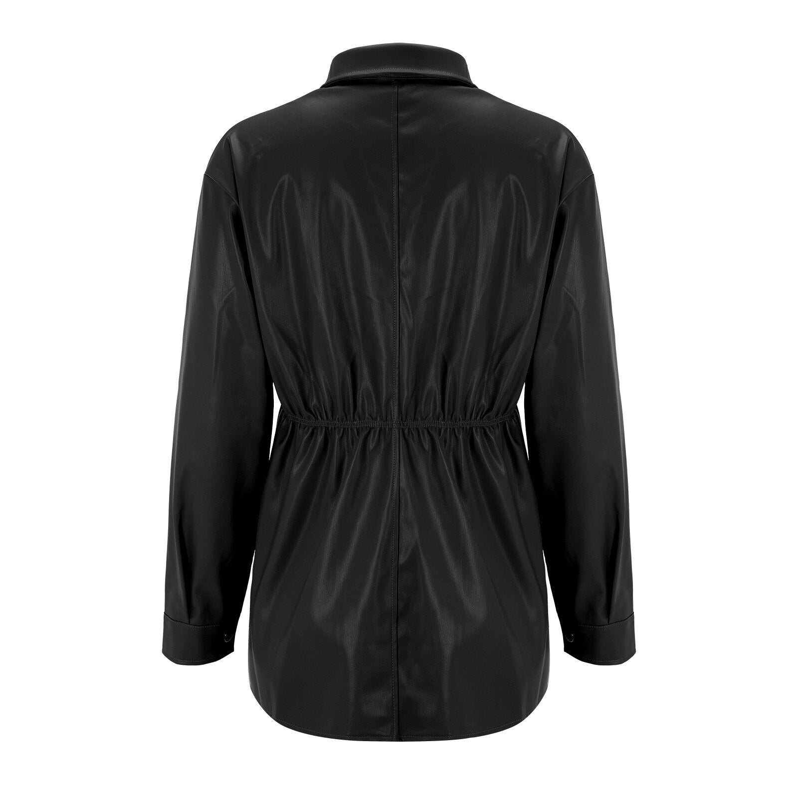 Lapel Button Up Blazer Biker