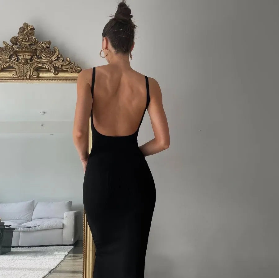 Cutout Backless Sexy Sleeveless Dress
