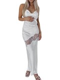 Spaghetti Strap Satin Party Dress