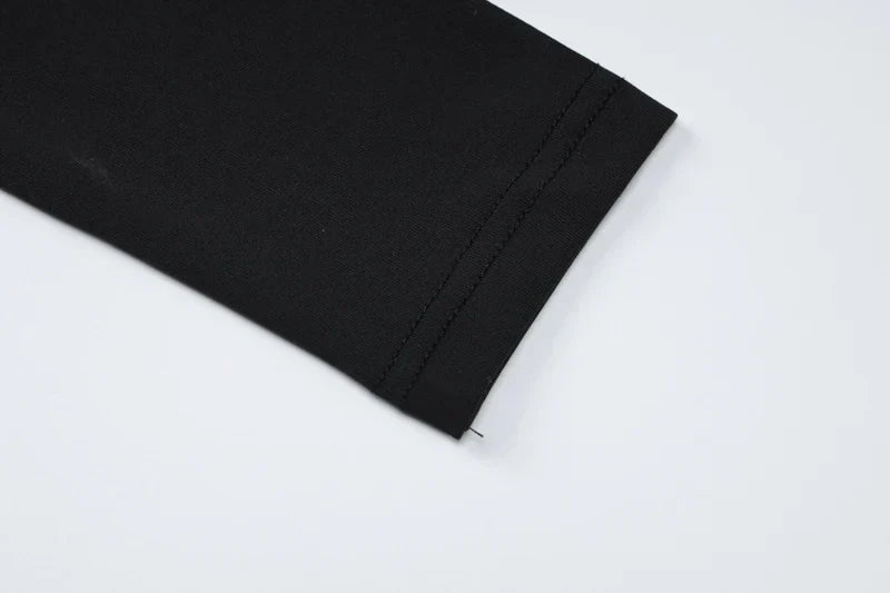 Black Solid Casual Long Sleeve Backless Dress