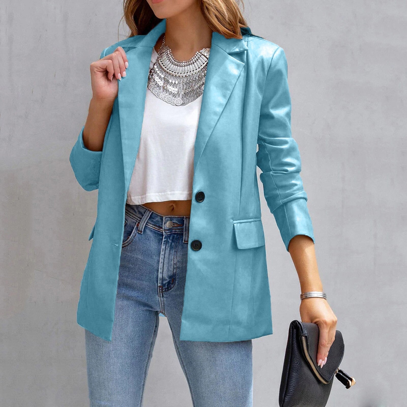 Faux Leather Biker Jacket