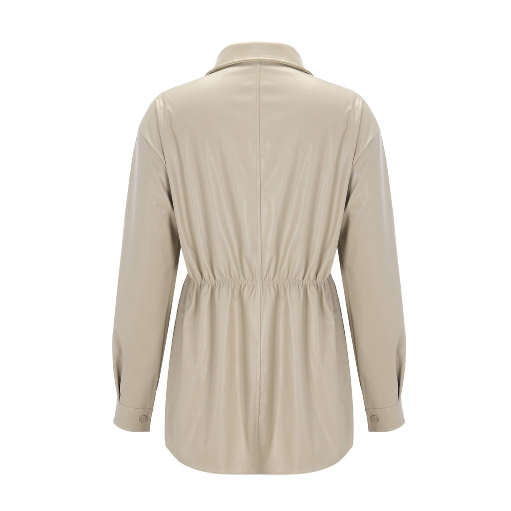 Lapel Button Up Blazer Biker