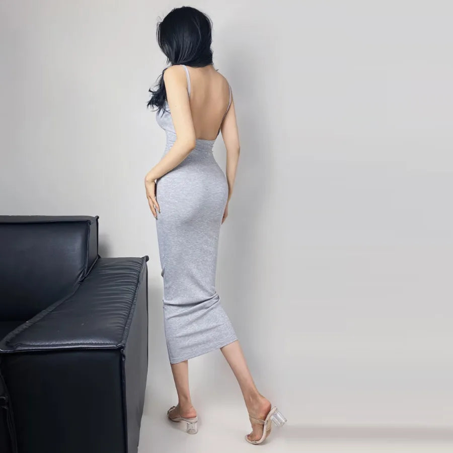 Cutout Backless Sexy Sleeveless Dress