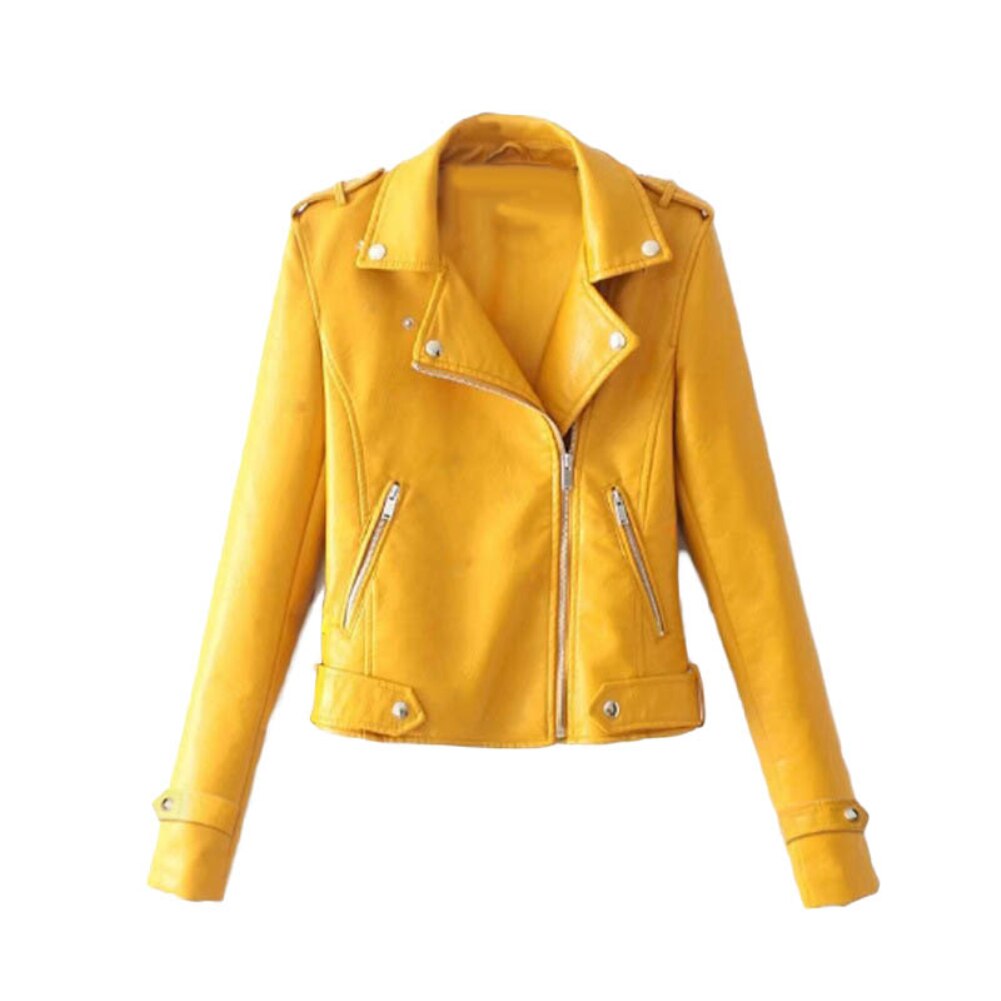 Slim Cool Sweet PU leather jacket