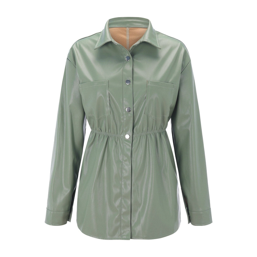 Lapel Button Up Blazer Biker