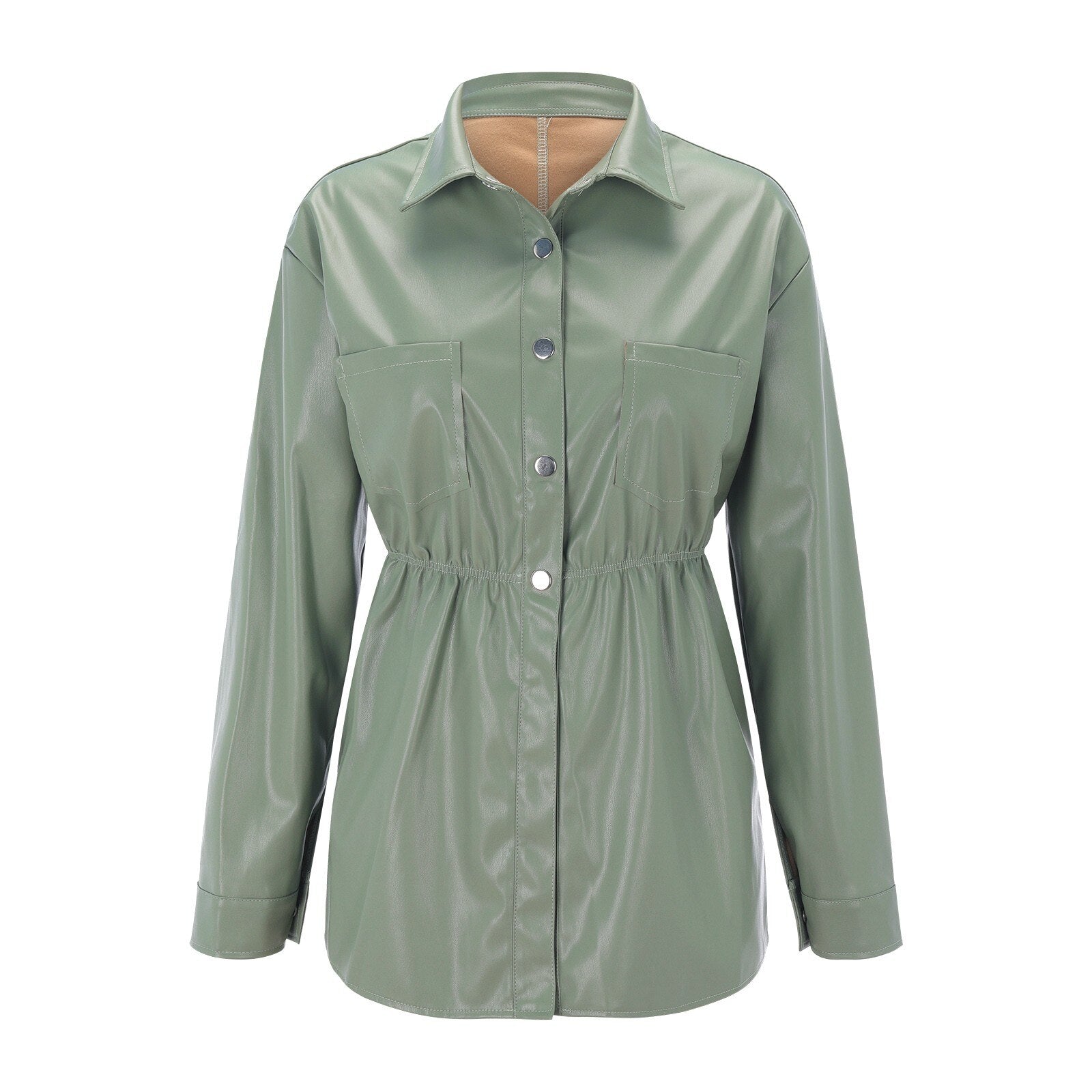 Lapel Button Up Blazer Biker