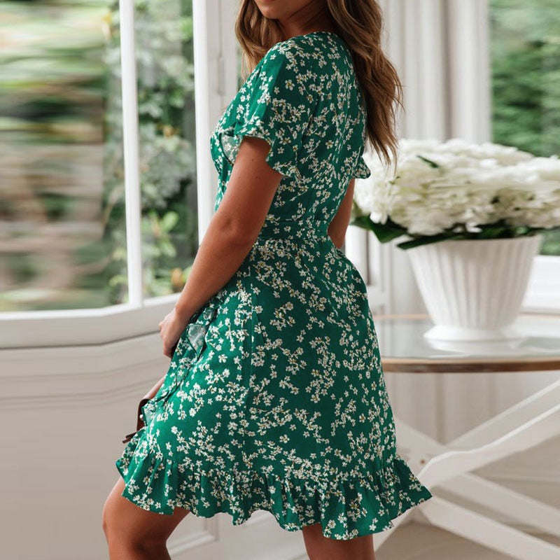 Robe V Neck Dress