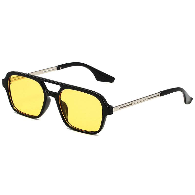 New Retro Double Beam Small Square Box Sunglasses Sunglasses For Women