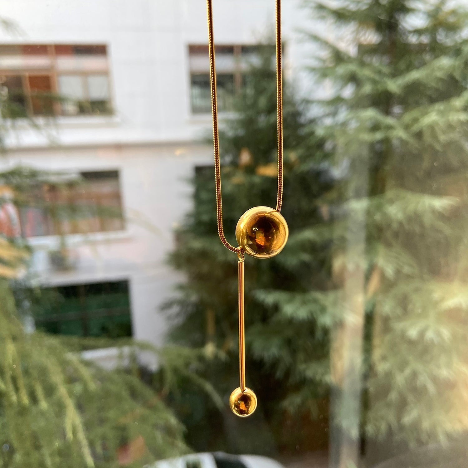 Rosher Ball Pendant Necklace