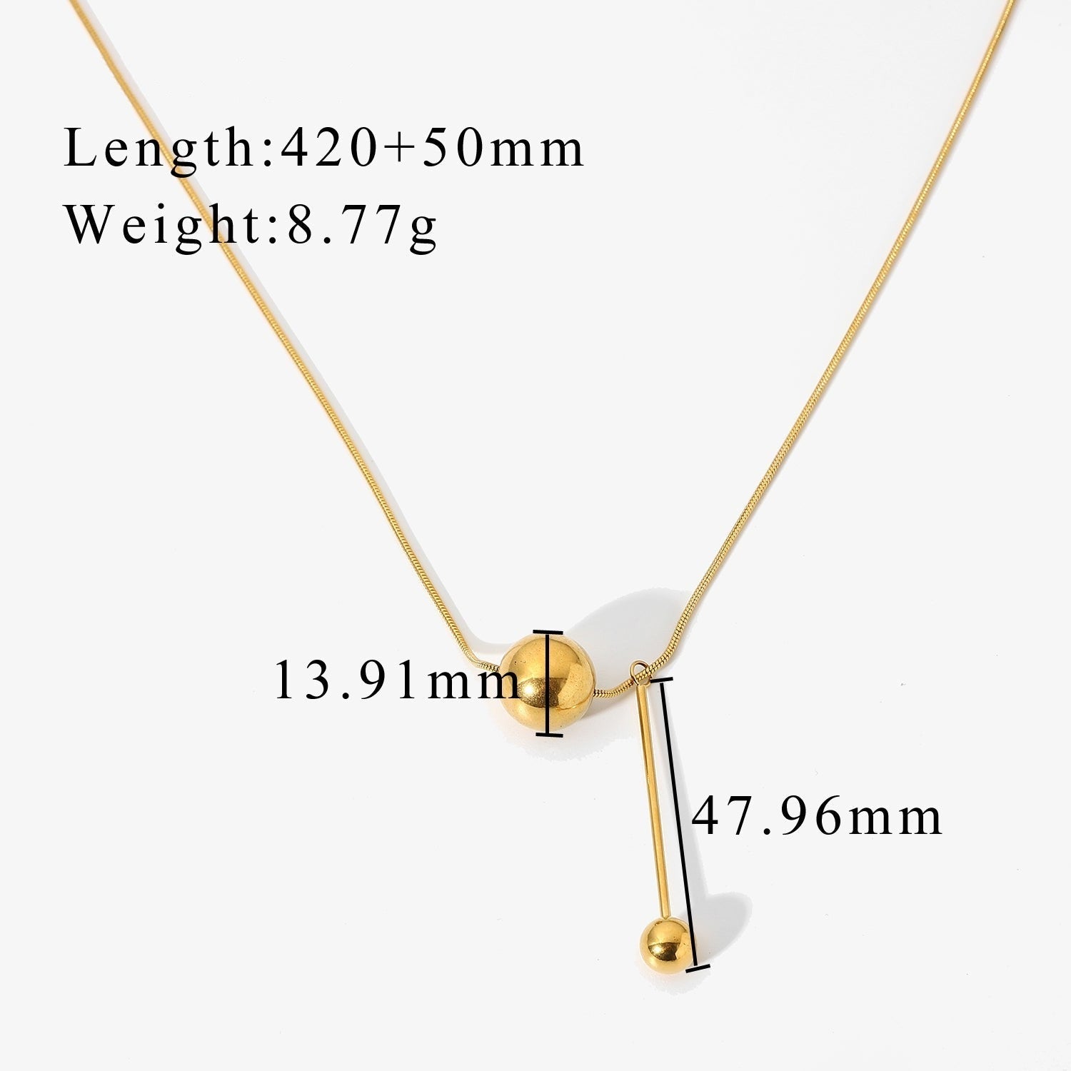 Rosher Ball Pendant Necklace