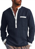Men's Long Sleeved Henry Shirt
