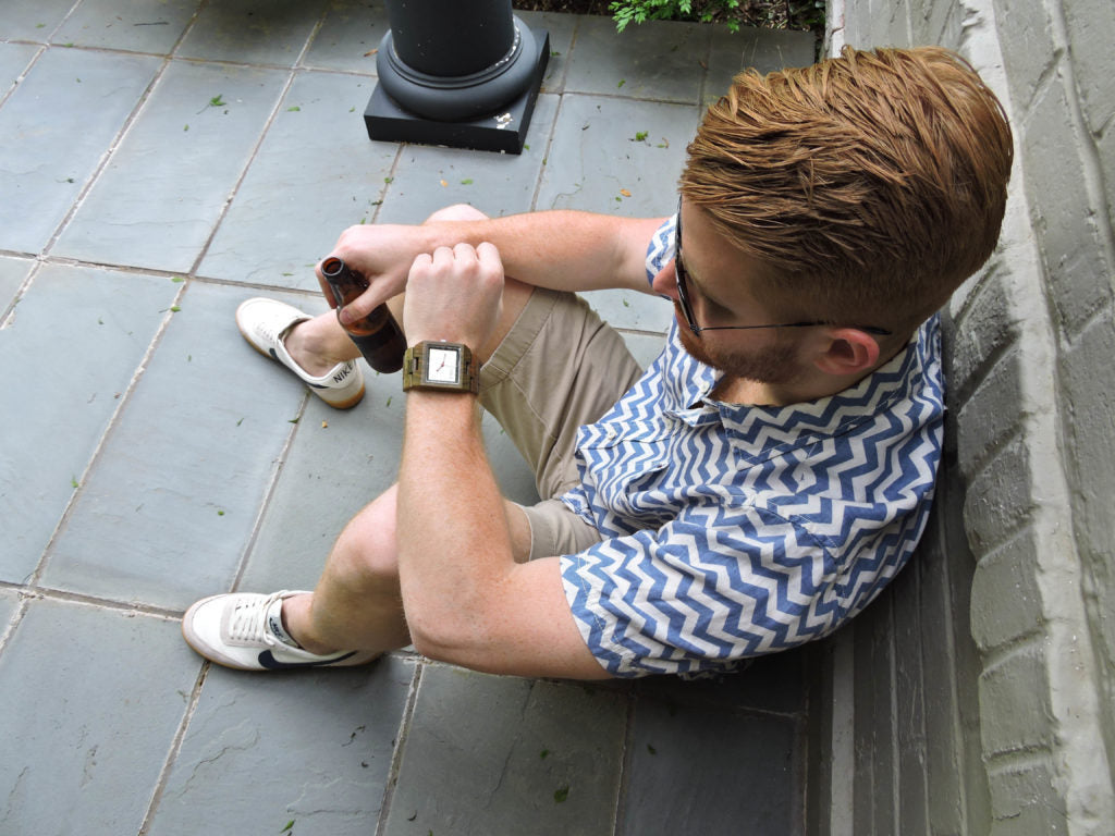 Striped Ripple Shirts Short Sleeve Shirt