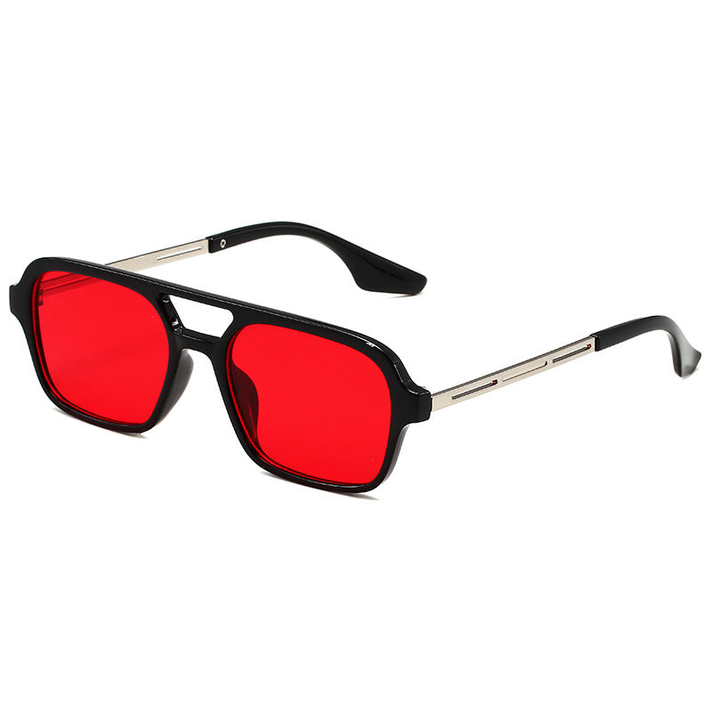 New Retro Double Beam Small Square Box Sunglasses Sunglasses For Women