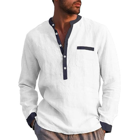 Men's Long Sleeved Henry Shirt